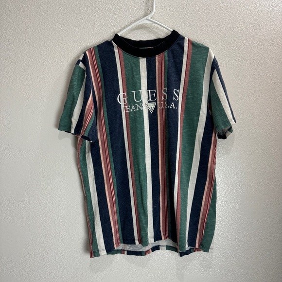 Guess Jeans Vintage Shirt Striped Size Small - Picture 1 of 9